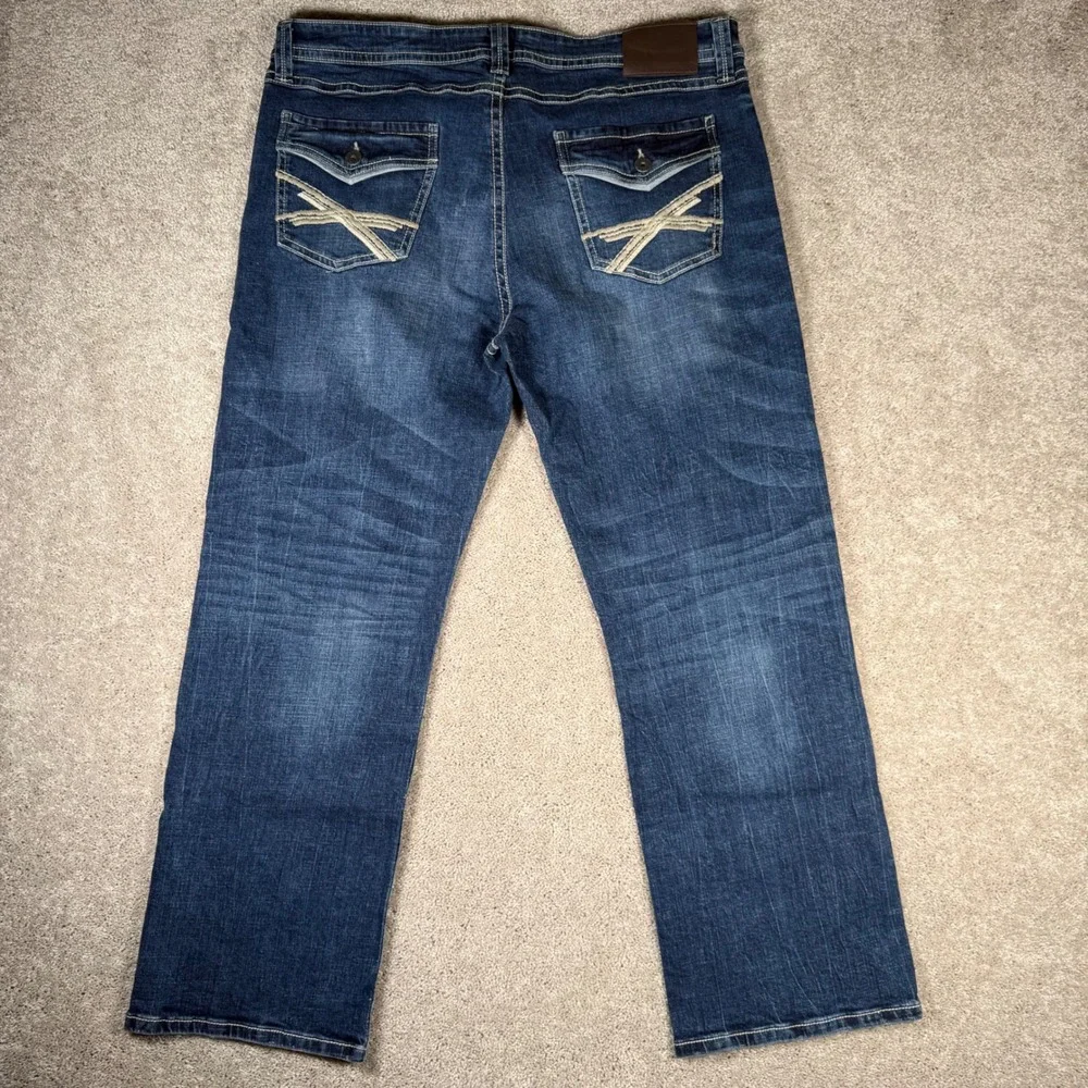 TK Axel Men's 40x32 Slim Bootcut Jeans Dark Wash Denim